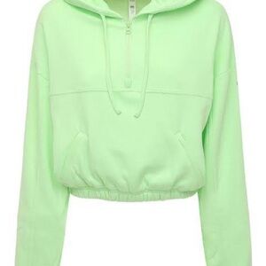 ALO Yoga Stadium Half Zip in Lime Green Size Small